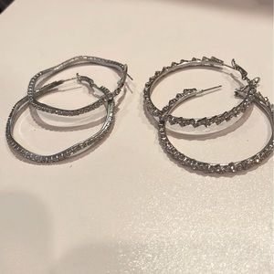 Silver hoop earrings